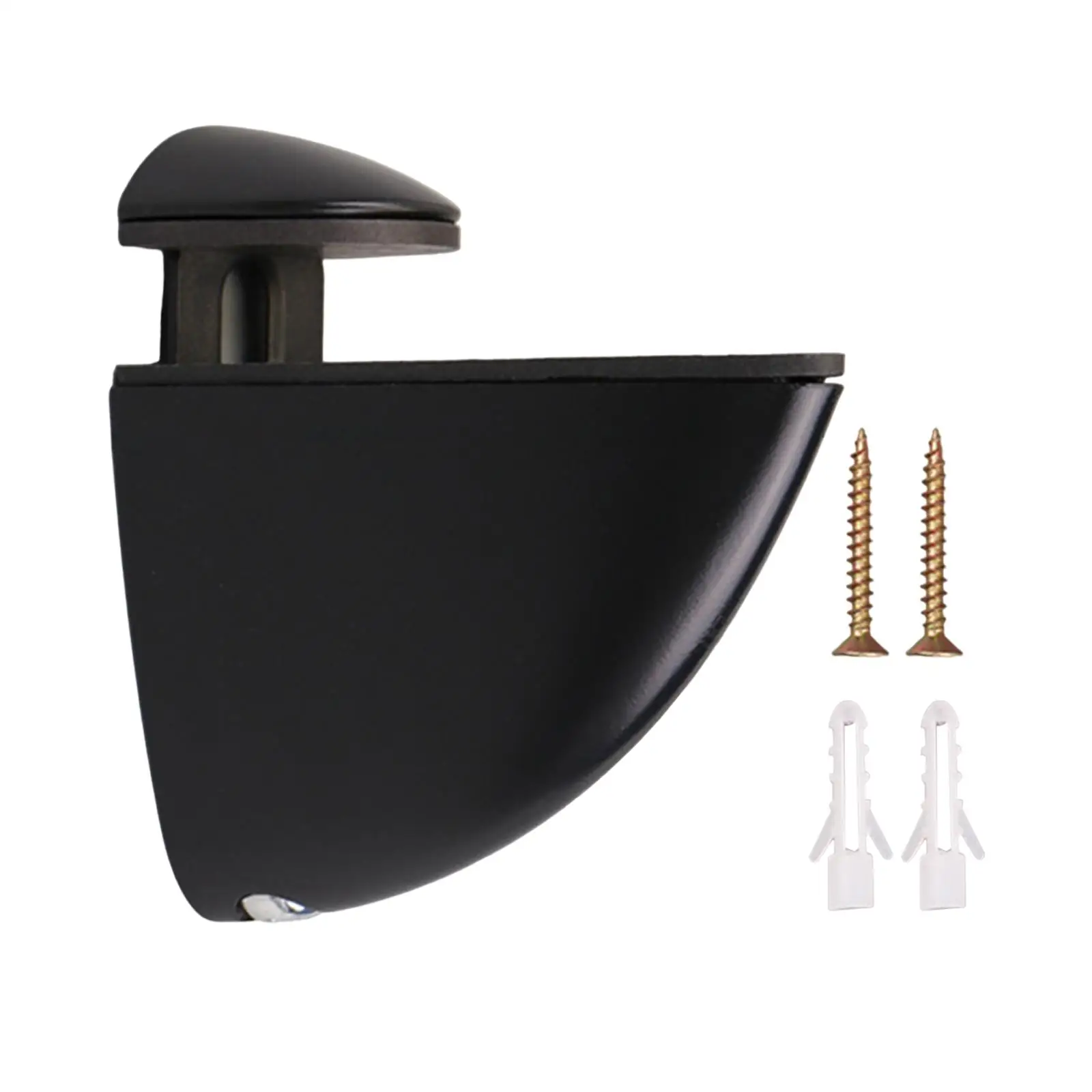 Description Picture 2 of itemGlass Shelf Bracket Glass Shelf Holder Support Easy to Install Glass Clamp Wall Mounted for Office Bookshelf Entrance Bedroom