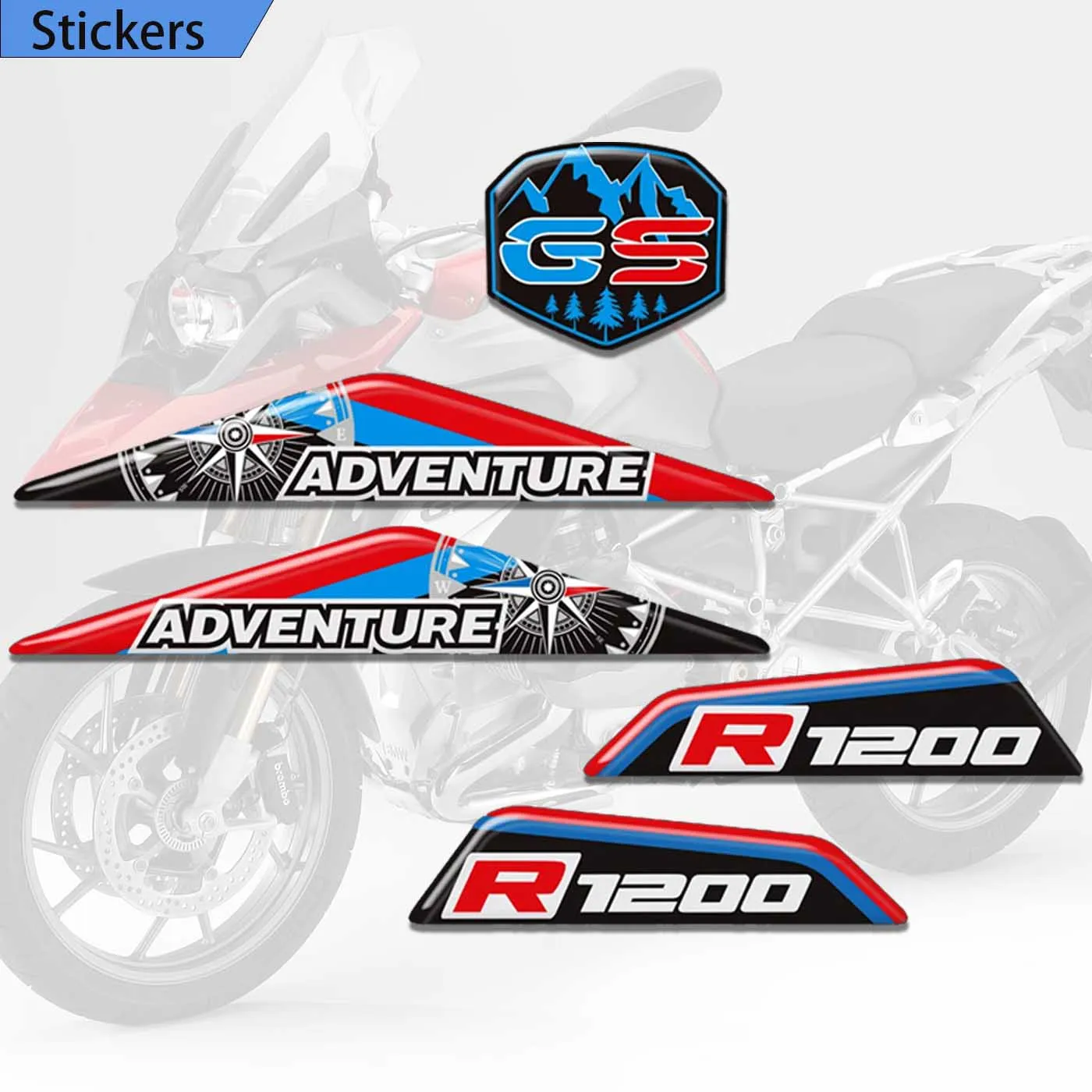 For BMW R1200GS LC ADV R 1200 GS Motorcycle Stickers Front Beak Fairing Extension Wheel Extender Cover