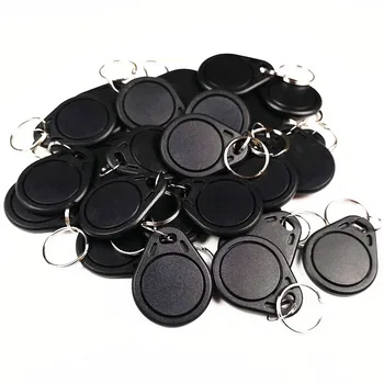 10pcs 125KHz T5577 Keyfobs Rewritable Duplicate Tag 5200 Proximity Copy Access Card ID Token Ring RFID Cloner Keychain 1