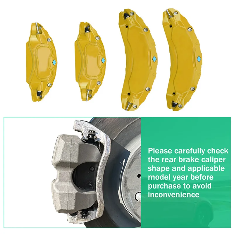 Copri Pinza Freno Per Tesla Model Y - Set Da 4 In Lega Di Alluminio, Colore Rosso - Foto 2