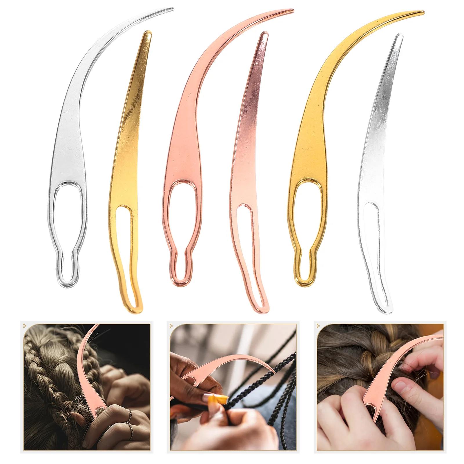 6 Pcs Crochet Hooks Dreadlock Tool Sister Locks Interlocking Needles Hair Locking Tools For Hair Care Styling Braiding