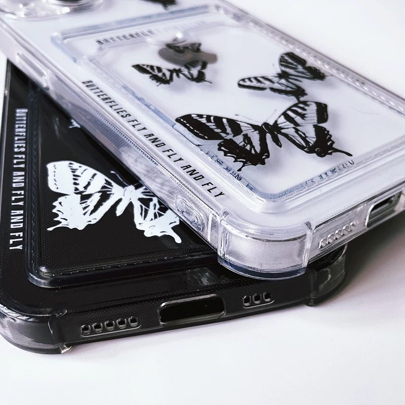 Transparent Card Slot Holder Phone Case For Samsung Galaxy A52 A72 A42 A22 A12 A02 A10s A52s A13 A32 A33 A23 A53 A73 4G 5G Cover