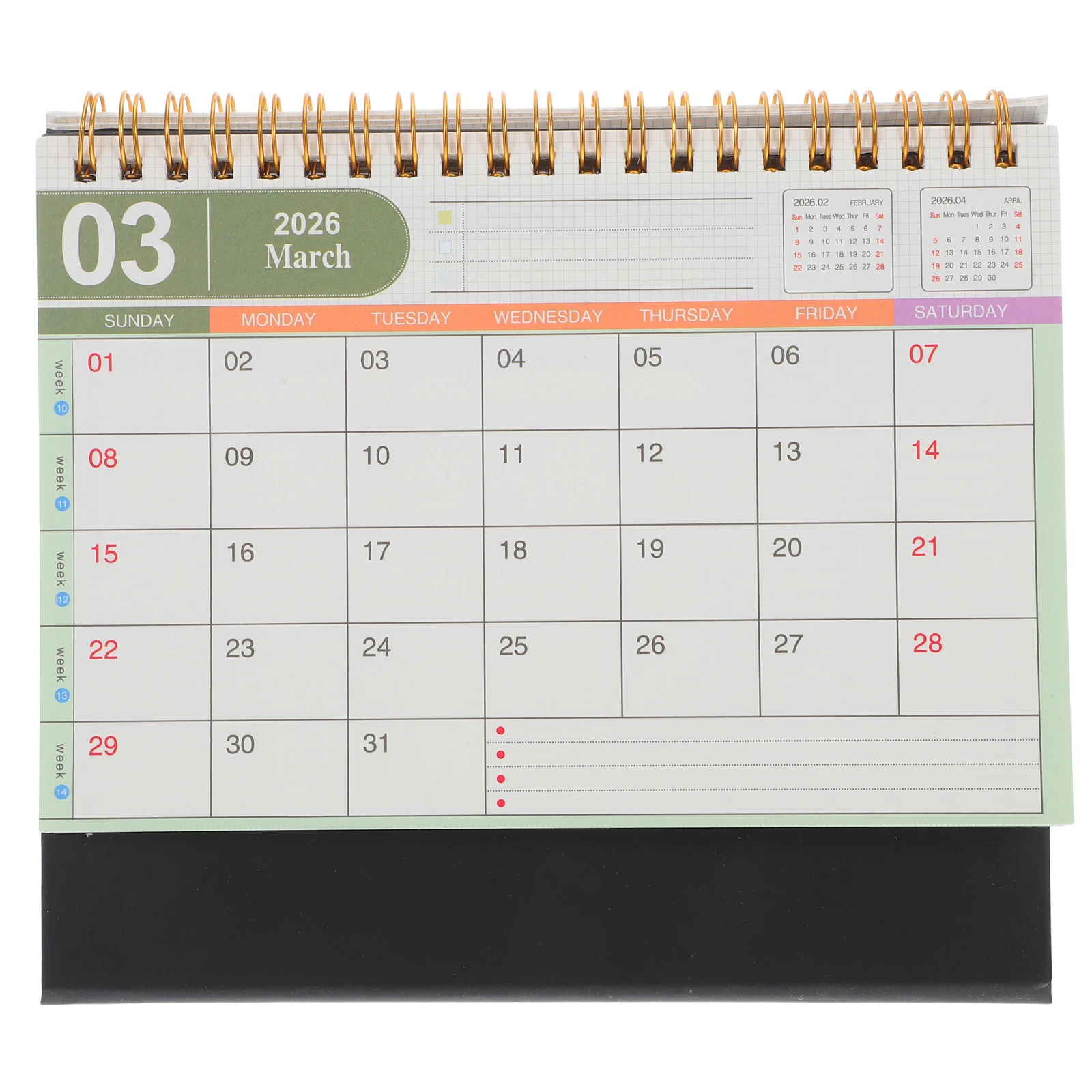 Small Desk Calendar 2025 2026 Standing Flip Desk Calendar  Thick Paper Small Monthly Schedule Planner For Office Date Organizing