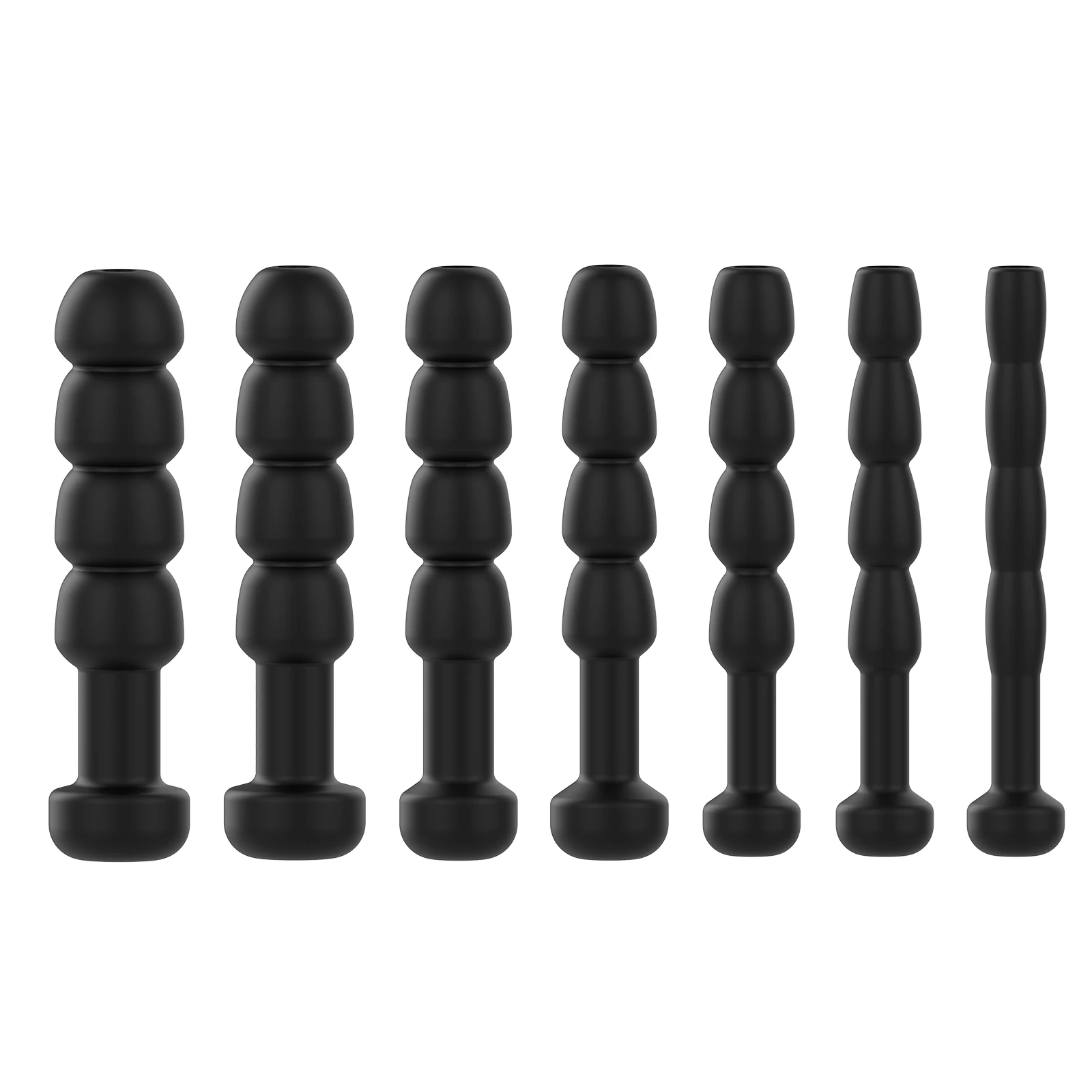 Hollow Silicone Urethra Catheter Penis Dilator Penis Plug Urethral Stimulator Catheter Sounding Sex Toys 7size