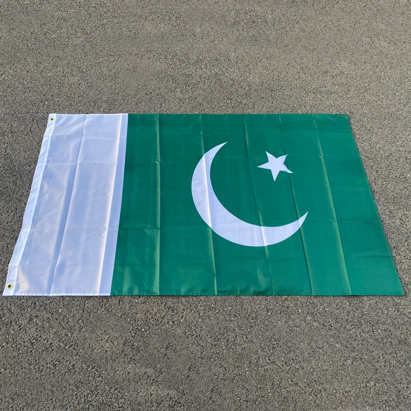 

aerlxemrbrae flag 90 x 150cm Pakistan flag Banner Hanging National flag Pakistan Home Decoration flags