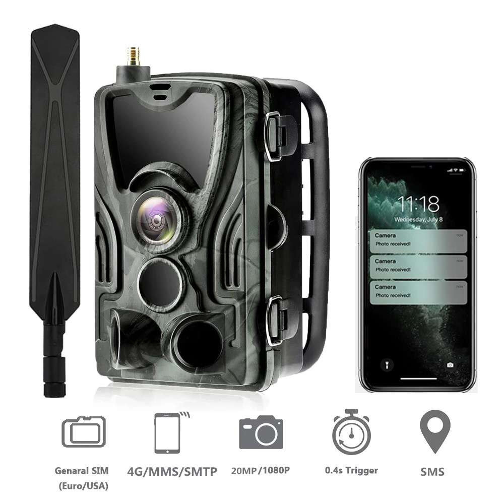 harpoen taart maniac Suntekcam HC 801 series APP Control 4G 20MP 1080P Hunting Trail Camera  Wireless Wildlife Cameras 0.3S Trigger Night Vision| | - AliExpress