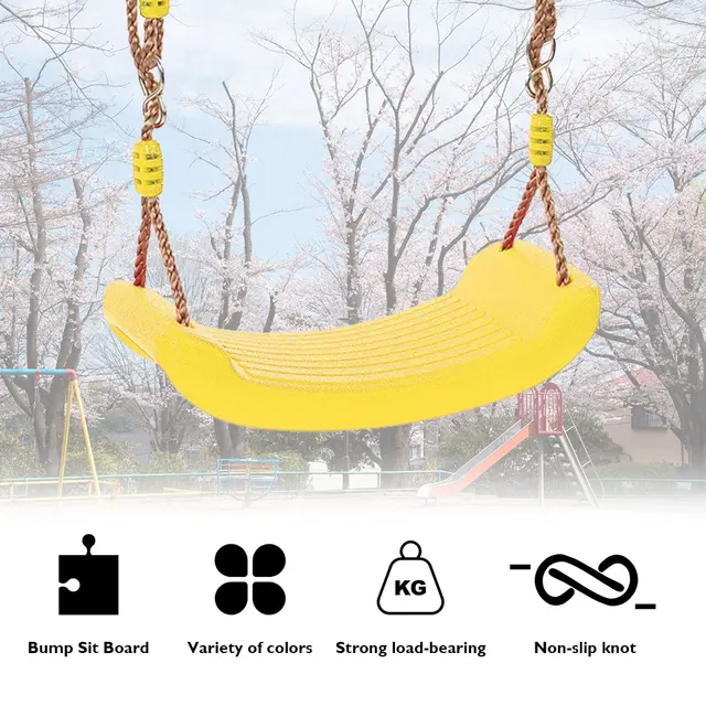 Plastic Swing Rope Seat Toys Children Colorful Swings Sports Gifts Kindergarten Playground Toy for Baby Supplies 5