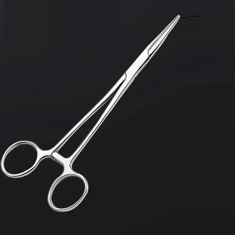 12.5/14/16/18/20/24 Stainless Steel Hemostatic Clamp Forceps Surgical Forceps Tool Hemostatic Pliers Straight/Elbow Tips