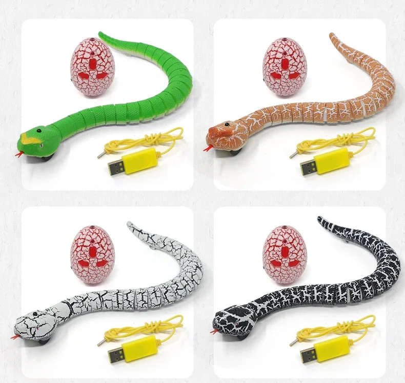 Rc Snake Robots Toys Kids Boys Girls 5 6 7 8 Years Old Gift Remote Control Animals Prank Simulation Electric Cobra