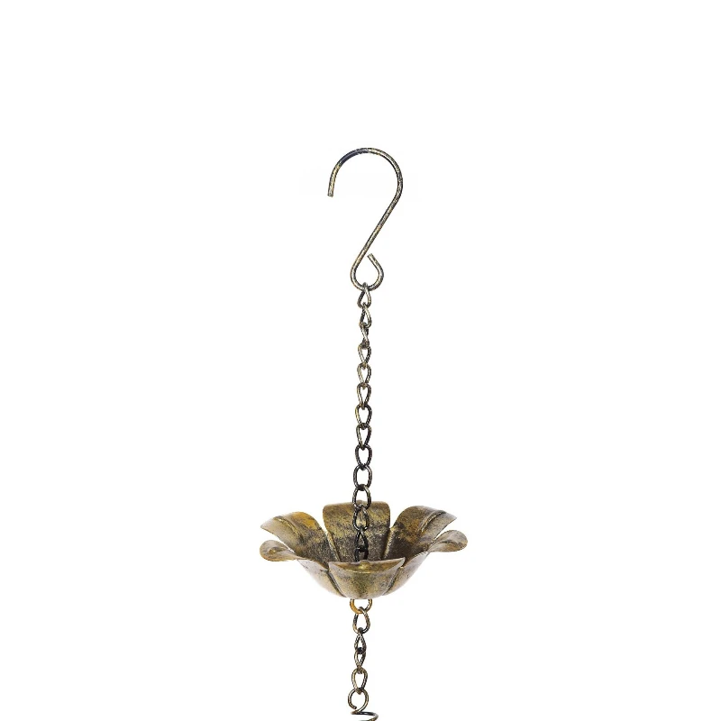 Iron Flower Umbrella Rain Chain for Temple Courtyard Drainage