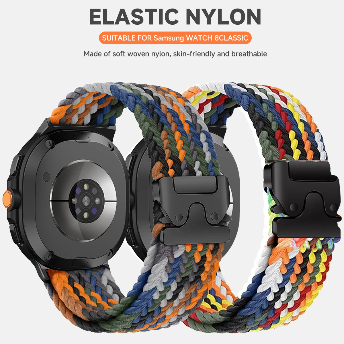 Braided Parachute Buckle Strap with Bracelet Design