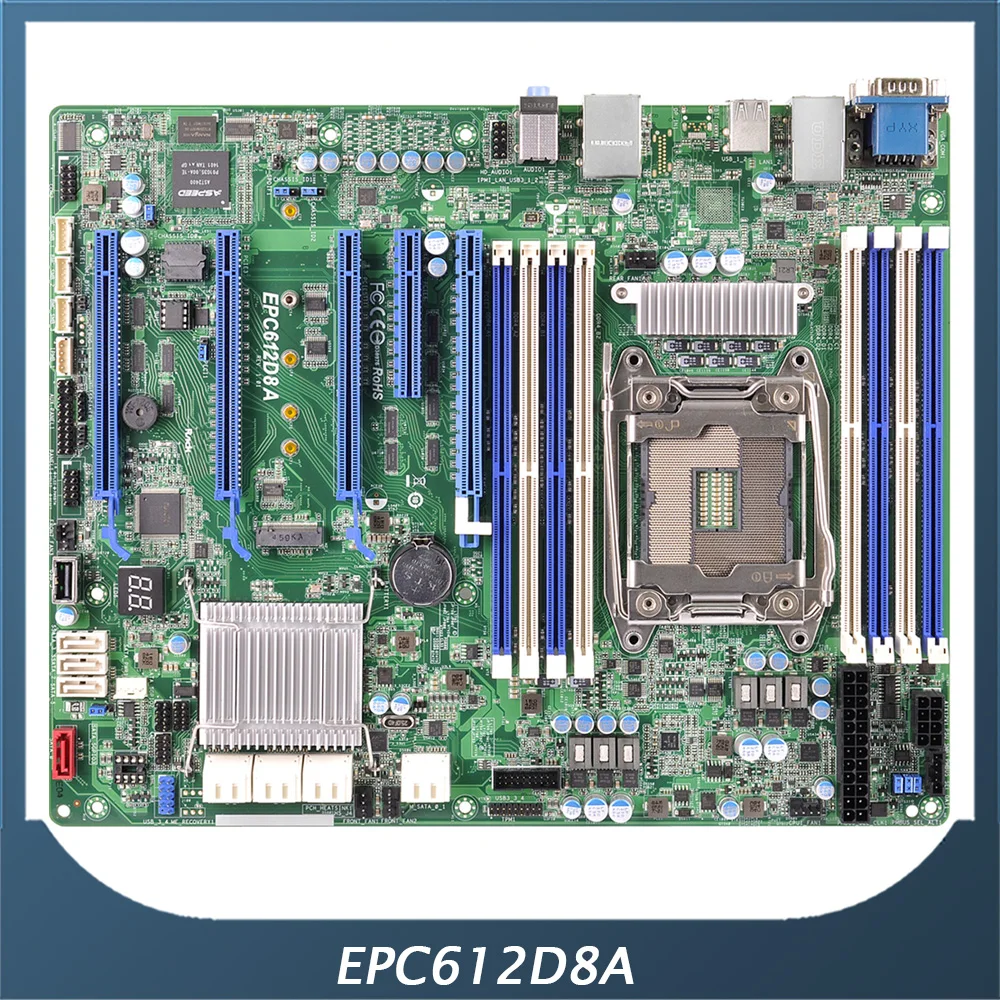 RMHUNTIC Server Motherboard For ASROCK EPC612D8A LGA2011 DDR4 Support E5 1600 2600 V3 V4 High Quality