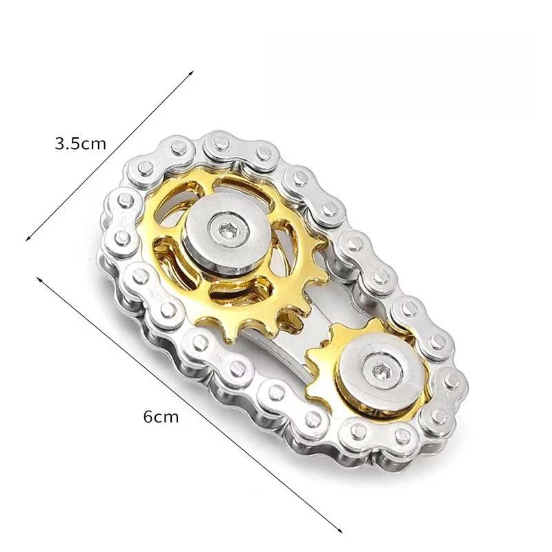 Gear Chain Fidget Roller Fidget Spinner EDC Metal Alloy Relieve Stress Relief Toy Hand Rotating Antistresse Decompression Adults fidget toy anti stress toy finger sensory toy