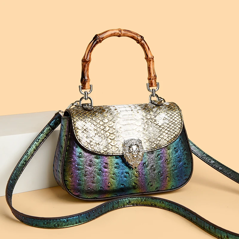 Wooden Handle Women Handbags Luxury Designer Shoulder Crossbody Bags Ladies Purse Messenger Tote Bags Female Commuting Bag