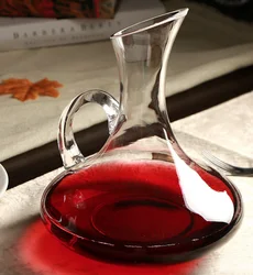 Premium Handmade Crystal Red Wine Decanter with Flat Base and Thickened Walls - 1000ML Capacity (1500ml style02)