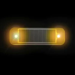 Solar - Powered Mini LED Warning and Security Flashing Light - 1PCS (Yellow)
