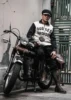 Non Stock Rugged Breeches Vintage Style Biker Pants Mens Motorcycle Trousers Black 2