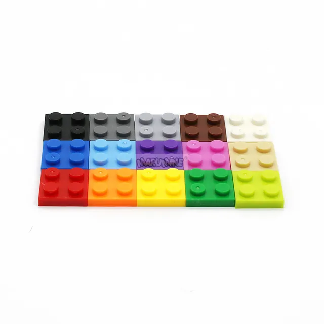 Marumine 2x2 Plate 100PCS DIY Building Blocks 3022 Baseplate Create MOC Bricks Parts Accessories Compatible Assembles Particles 3