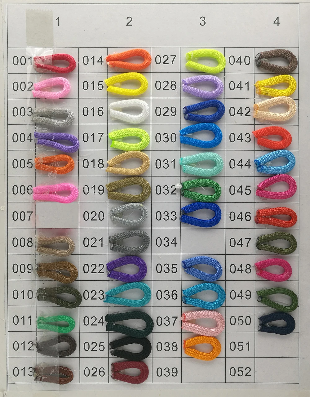 Top 250 Colors - 550 Paracord