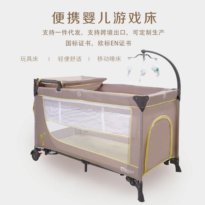 

Coolbaby Bedside Crib Stitching Folding Portable Baby Bed Cradle Bed Removable Baby Stitching Bed Baby Beds Bassinet