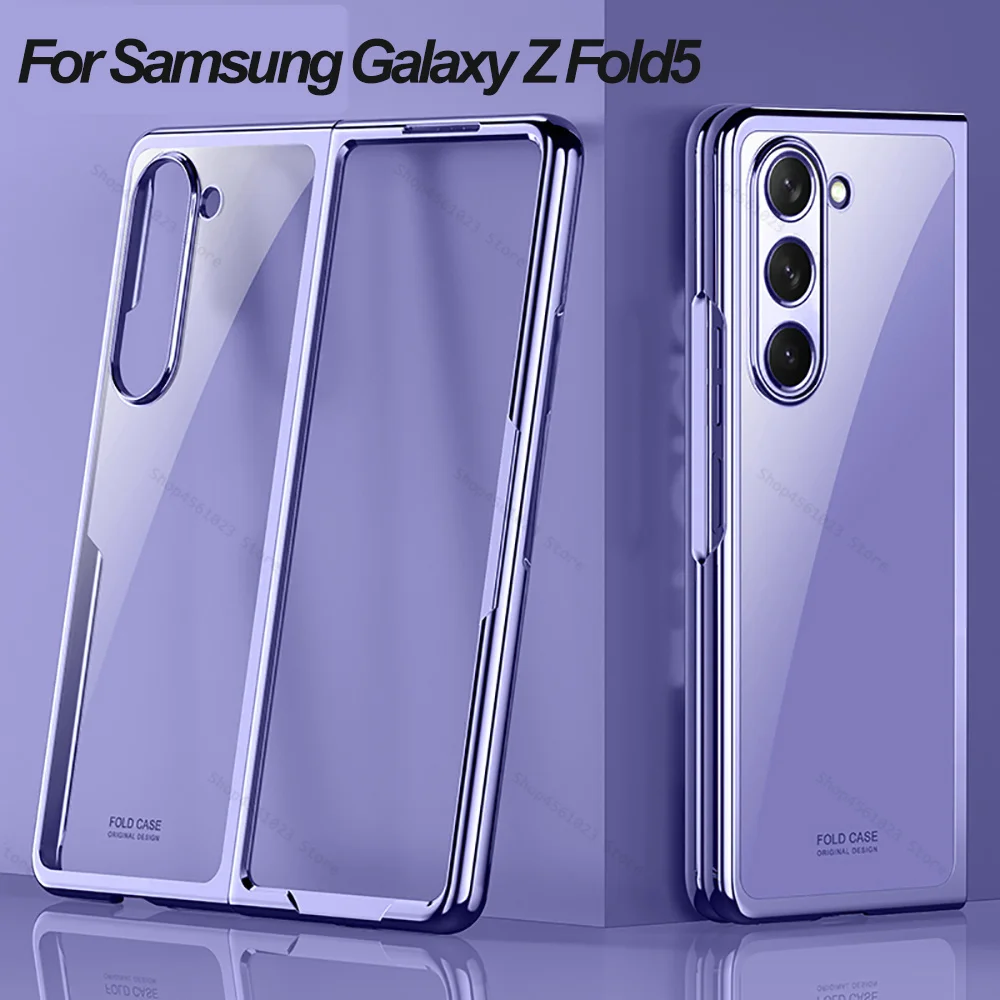 

Прозрачный Гальванизированный жесткий чехол Samung Z Fold5 для Samsung Galaxy Z Fold5 Fold 5 ZFold5 ZFold 5