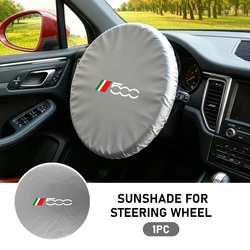 Silver Coated Cloth Steering Wheel Sun Shade Cover - Protective Car Accessory (Silver - 1PCS)