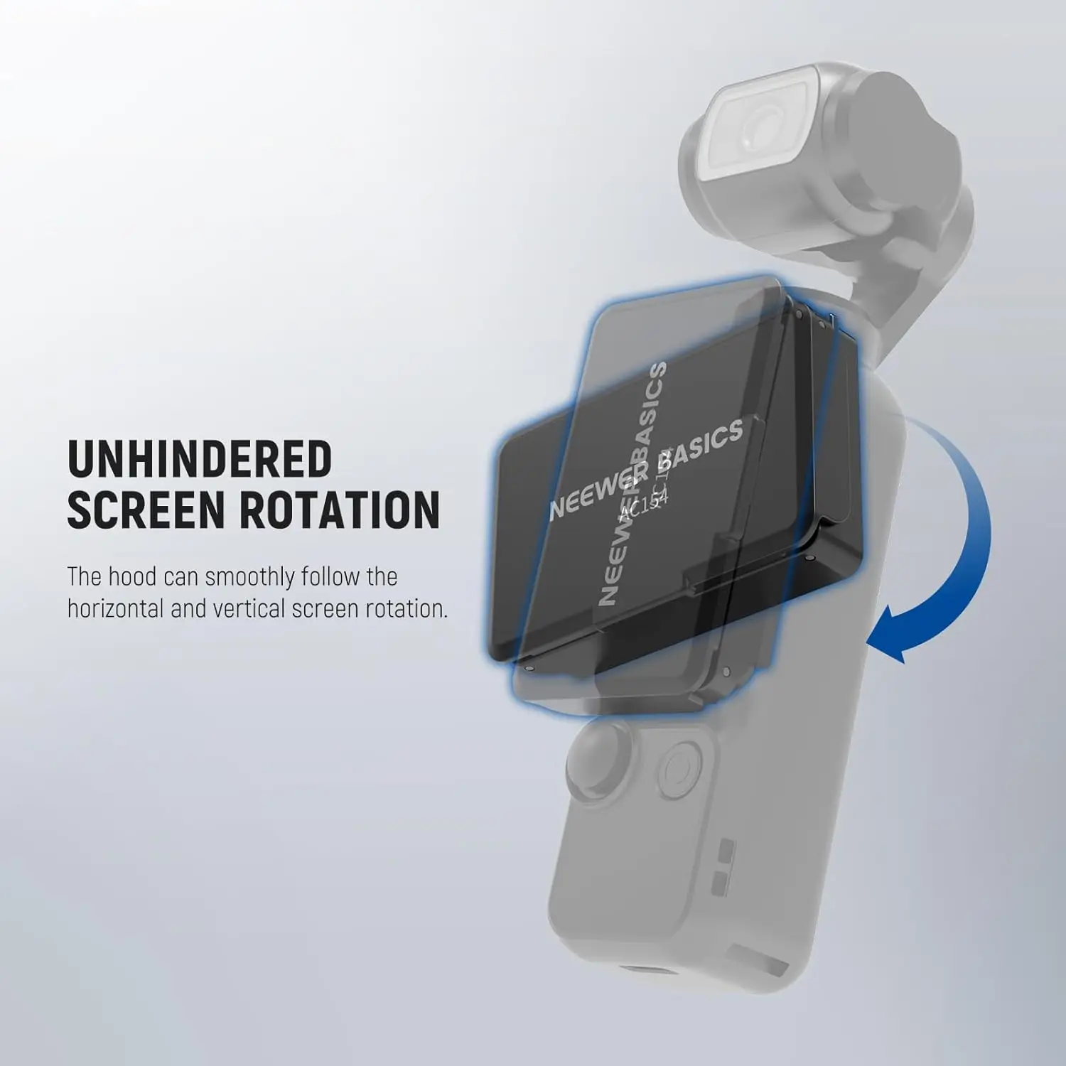 NEEWER Screen Sun Hood For OSMO Pocket 3,Screen Hood Cover,Foldable Gimbal Scre