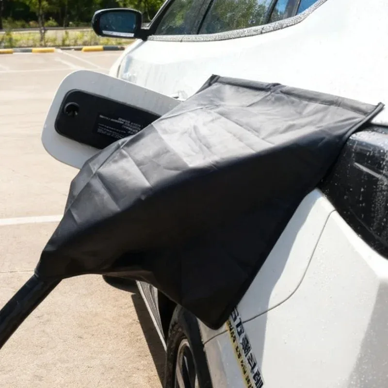 Balck Charger Cover Waterproof Charging Port Cover Rain Plug Protection for All-Weather UV Snow Vehicle Station Rain Shield