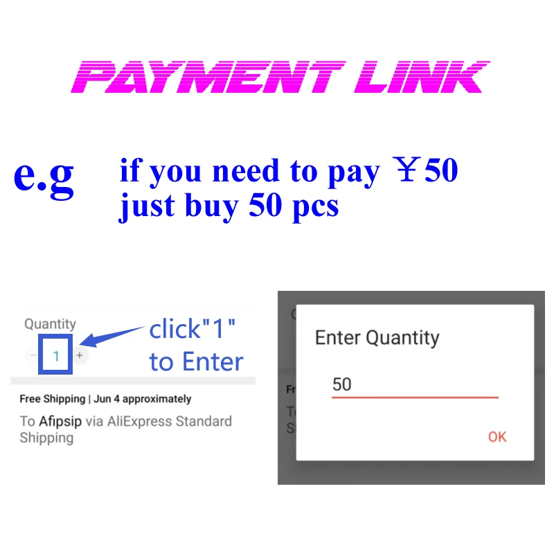 

20230308002 Payment Link (if you need to pay $10, just buy 10 pcs; if you need to pay $100, just pay 100 pcs)