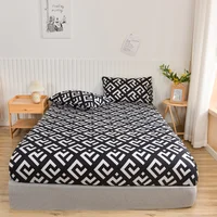 Simple Style Bedsheet Breathable Bed Cover Fitted Sheet with Elastic Band Mattress Protector Home Bed Linen (No Pillowcase) 2