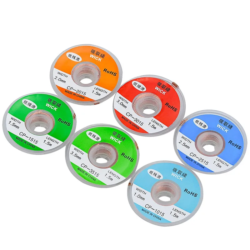 Lot de pinces à dessin pour modélisme CP-2515 à CP-3515, cinq couleurs alignées.