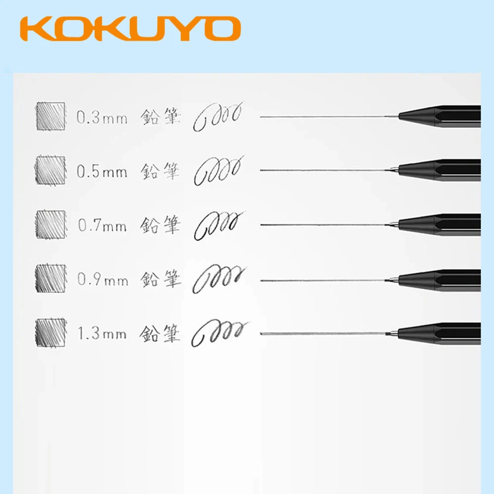 1PC 일본 KOKUYO 기계식 연필 PS-PE100 0.3/0.5/0.7/0.9/1.3mm 드로잉 쓰기 공예 예술 스케치 학교 문구