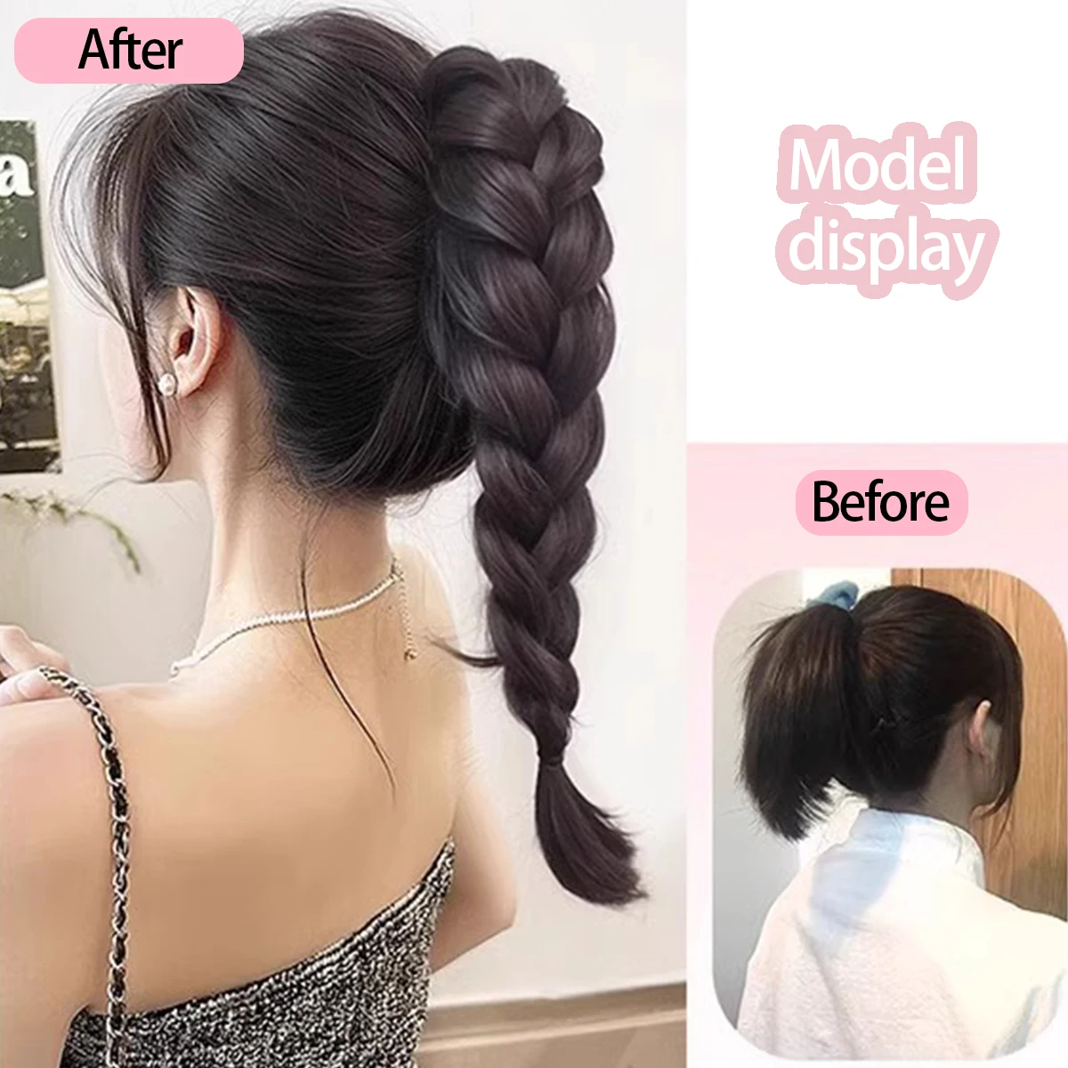 Synthetic Wig Ponytail Catch Clip Women High Ponytail Chinese Twist Braids Natural Simulation Hair clip in ponytail hair extension synthetic ponytail synthetic hair accessories clip in ponytail extensions