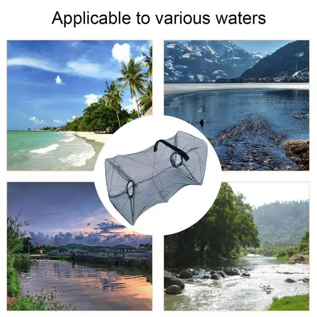 Rákcsapda Csali Összehajtott Homár Rák Horgászháló Csapda Összecsukható Kültéri Öntött Ketrec Hordozható Kiegészítők - Image 5