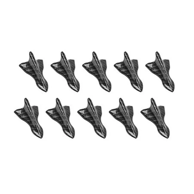 10Pcs Universal Rear Roof Shark Fins Spoiler Wing Kit Car Roof Spoiler Bumper Shark Fin Diffuser Vortex Generator