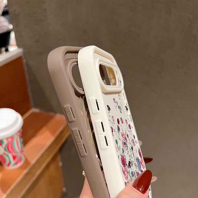 Retro Floral Soft Silicone Shockproof Phone Case Cover
