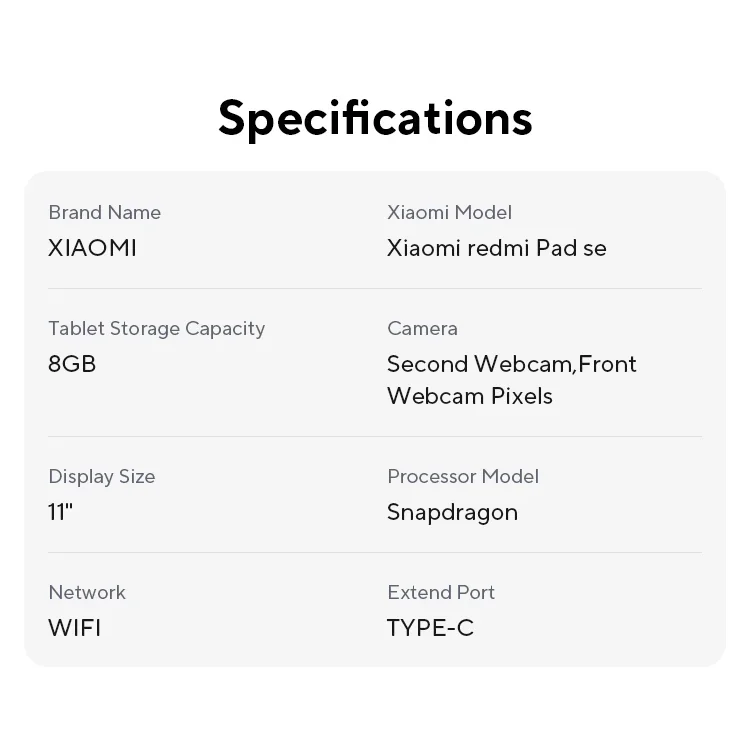 US.EU [Xiaomi-Redmi] Pad SE 11 6GB/128GB 8GB/256GB...