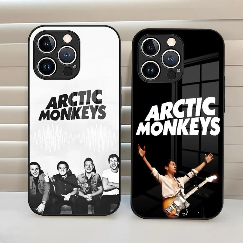 Arctic Monkeys Phone Case Tempered Glass Back Cover For Iphone 15 Pro Max 14 Pro 12 11 13 Mini X Xr Xs 8 7 Plus Se