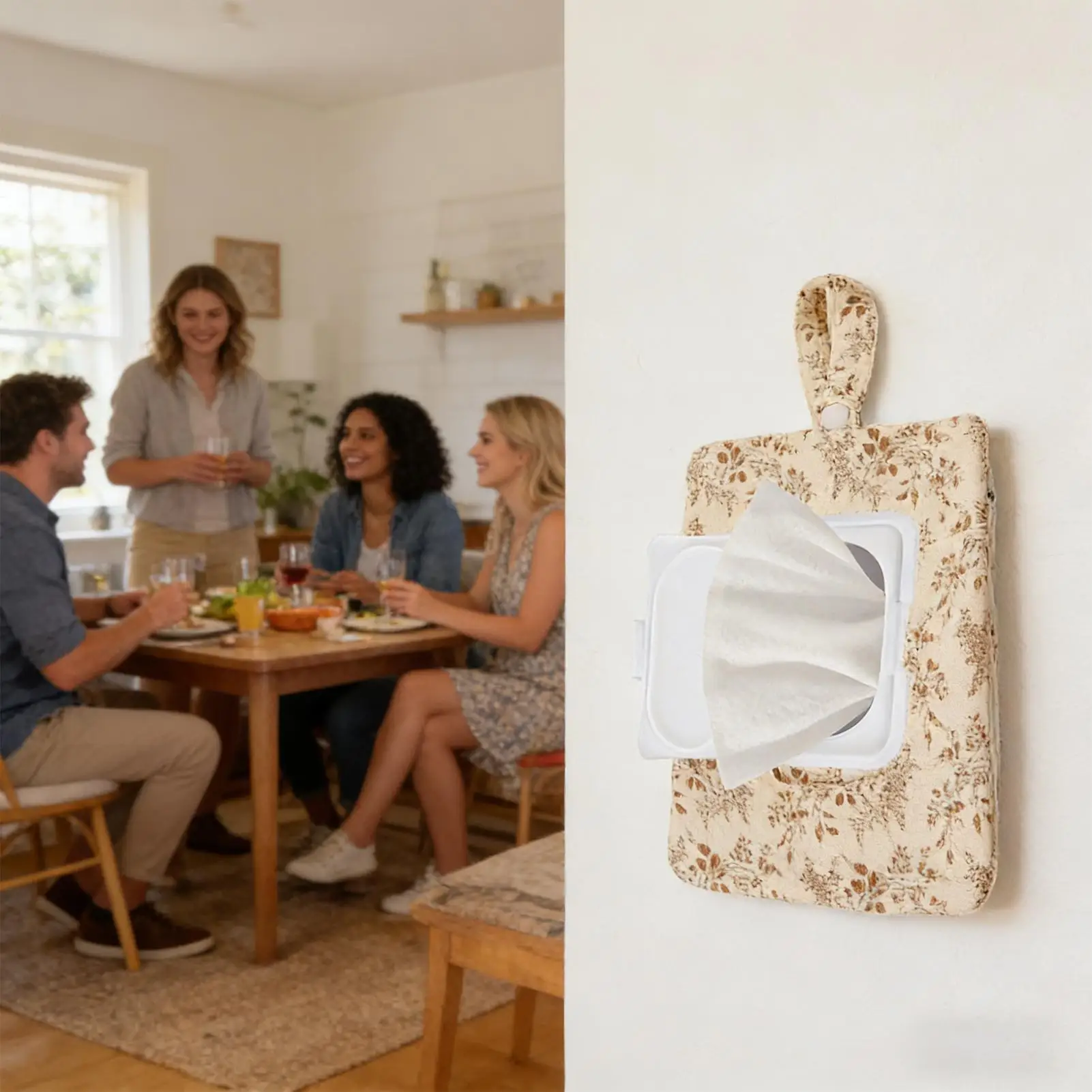 물티슈 홀더 걸이형 유모차 기저귀 홀더 재사용 가능한 휴대용 물티슈 가방 유모차, 용 침대, 가정, 여행, 야외 산책, 하이킹용