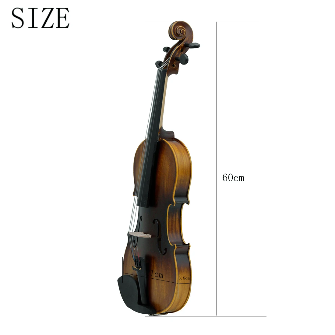 Astonvilla 4/4 Vintage Violin Exquisite Sub-gloss Varnish Stylish Retro Old-fashioned Violin Beginners Stringed Music Instrument