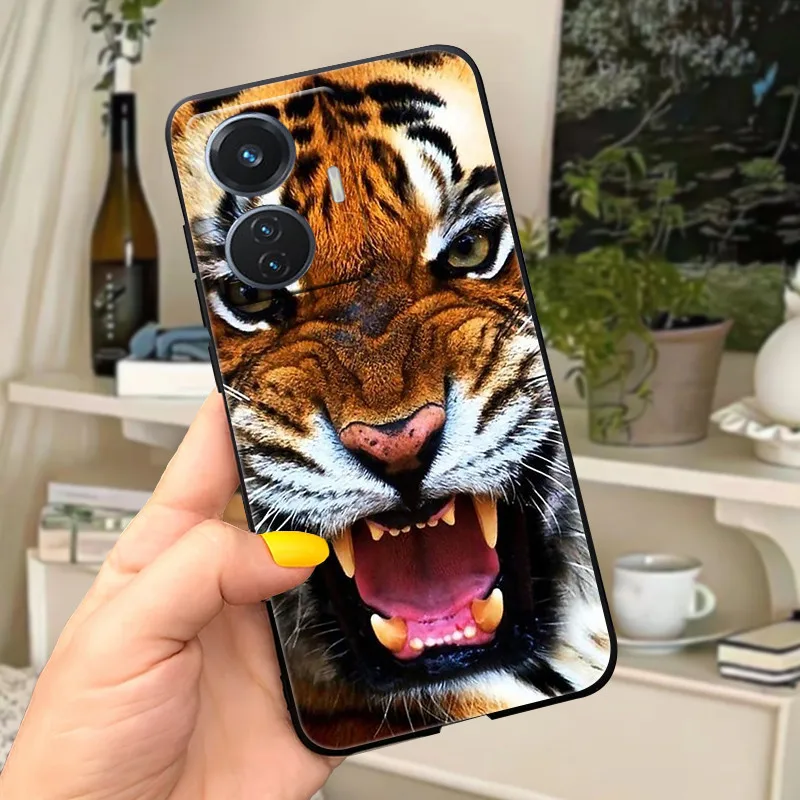 Cute Cat Soft Silicone TPU Black Back Cover - Shockproof Case
