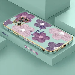 Elegant Floral Plating Phone Case - Soft, Shockproof Back Cover with Stylish Pattern Design for Poco F4 (Green-142)
