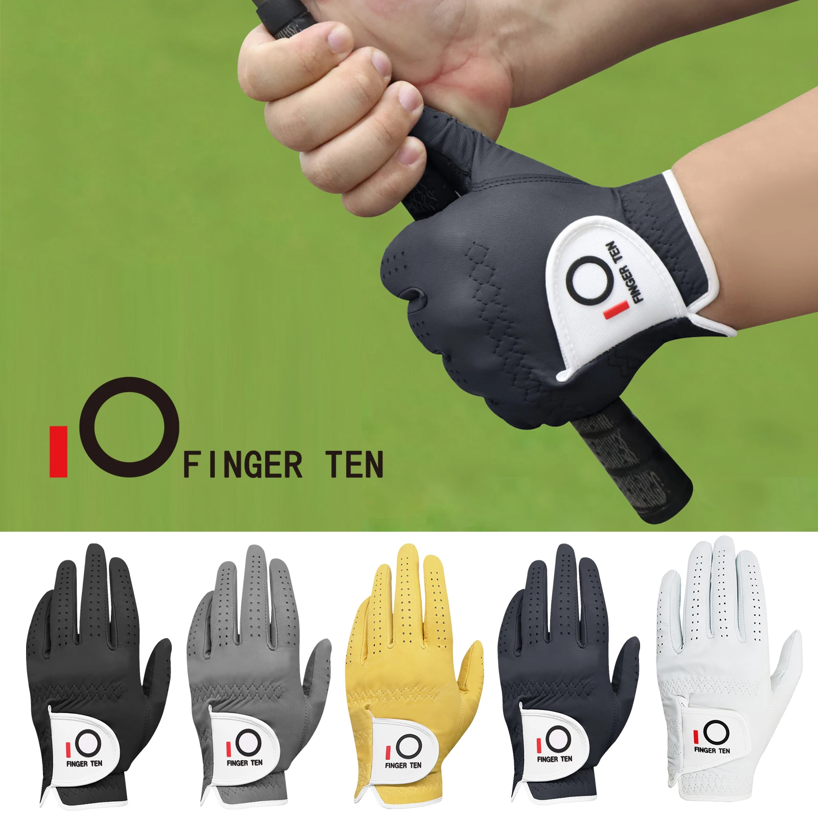 

Golf Gloves Men Left Right Hand Handed Golfer Cabretta Leather 2 Pack, Mens Golf Glove Non Slip All Weather Grip Drop Shipping