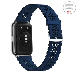 Waterproof Silicone Sport Strap Replacement for Huawei fit 2 (Midnight blue 7)