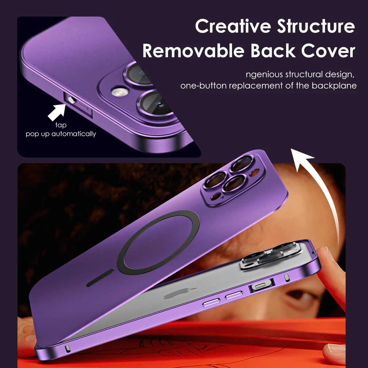 Aluminum Case For IPHON 12 13 14 15 Pro Max Plus Magnetic Metal Phone Cover With Lens Film Protection metal phone case