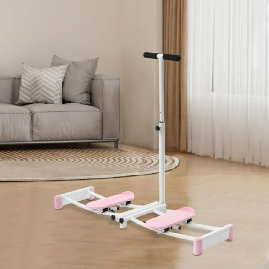 Pelvic Trainer, Leg Exerciser Double-Bearing Pulley Inner Thigh Toner Hip Shaper with Yoga Tension Band and Adjustable Rods for