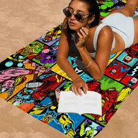 Avengers Marvel Logo Anime Beach Swimming Towel Soft Absorbent Washcloth Children's Gifts for Kids Travel Camping Gym 1
