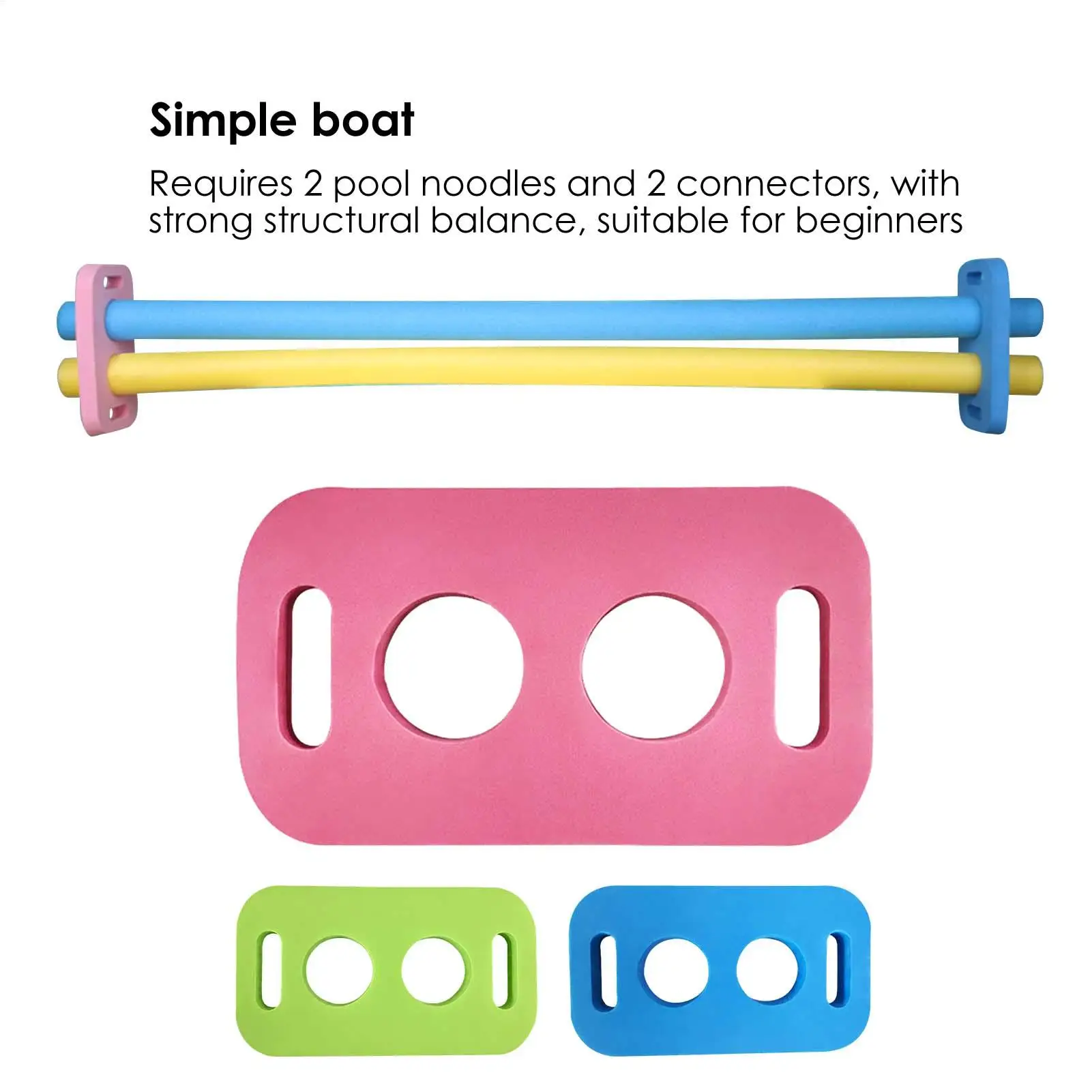 Swim Noodle Connector EVA Swimming Stick Foam Connector With 2 Cross Holes Kids Swim Noodle For Pool Chairs Accessory