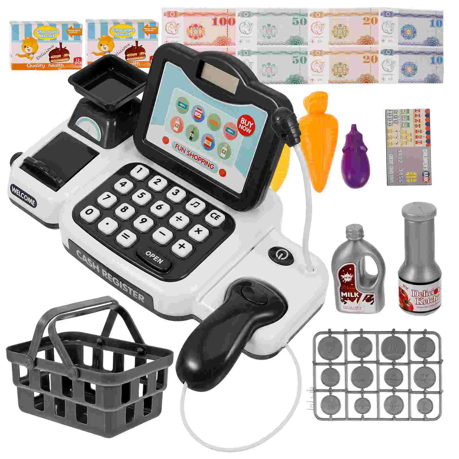 Cash Register Toy Kid Calculator Birthday Present Simulation Supermarket Shopping Kids Toys