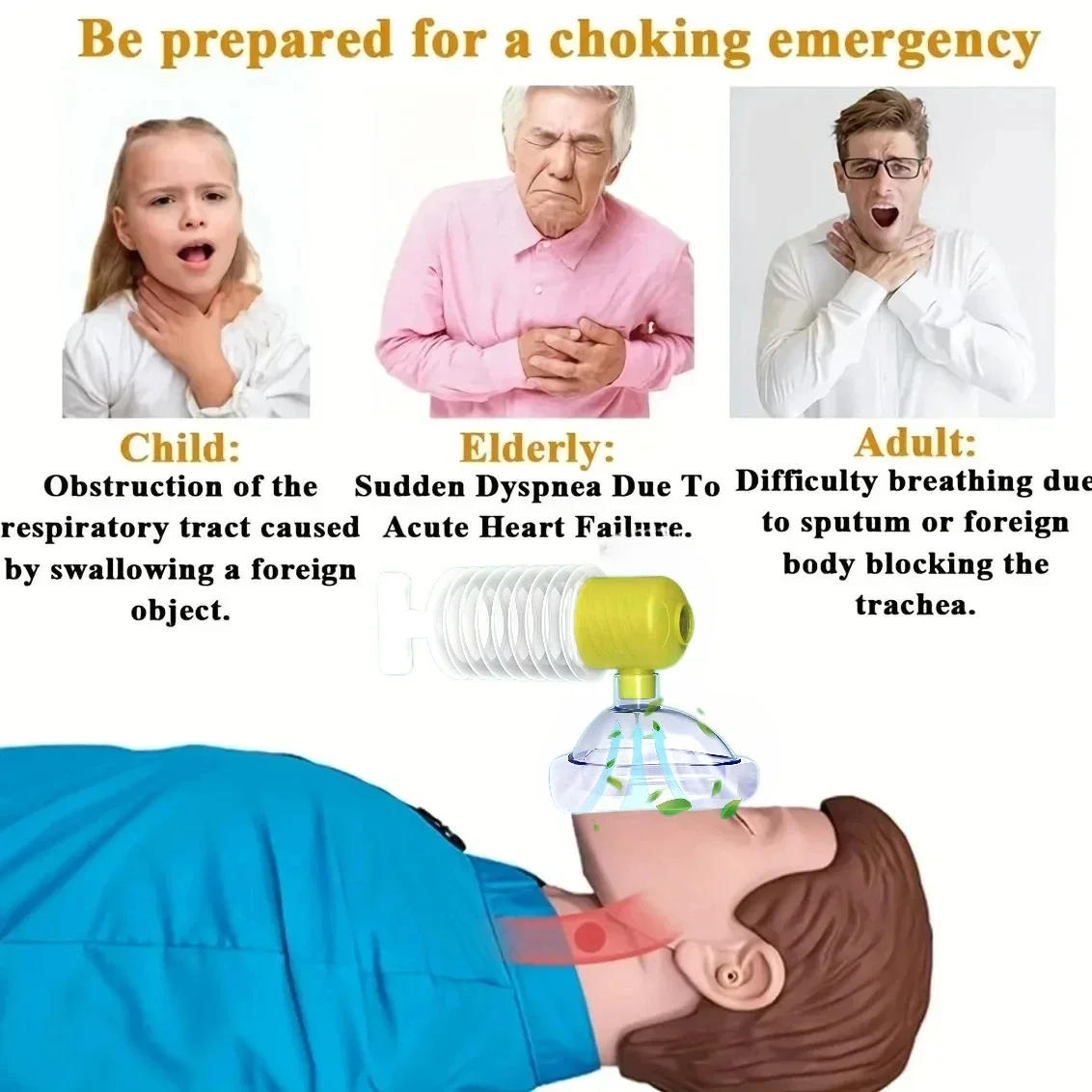 Portable Anti-Choking Device for Adults and Children